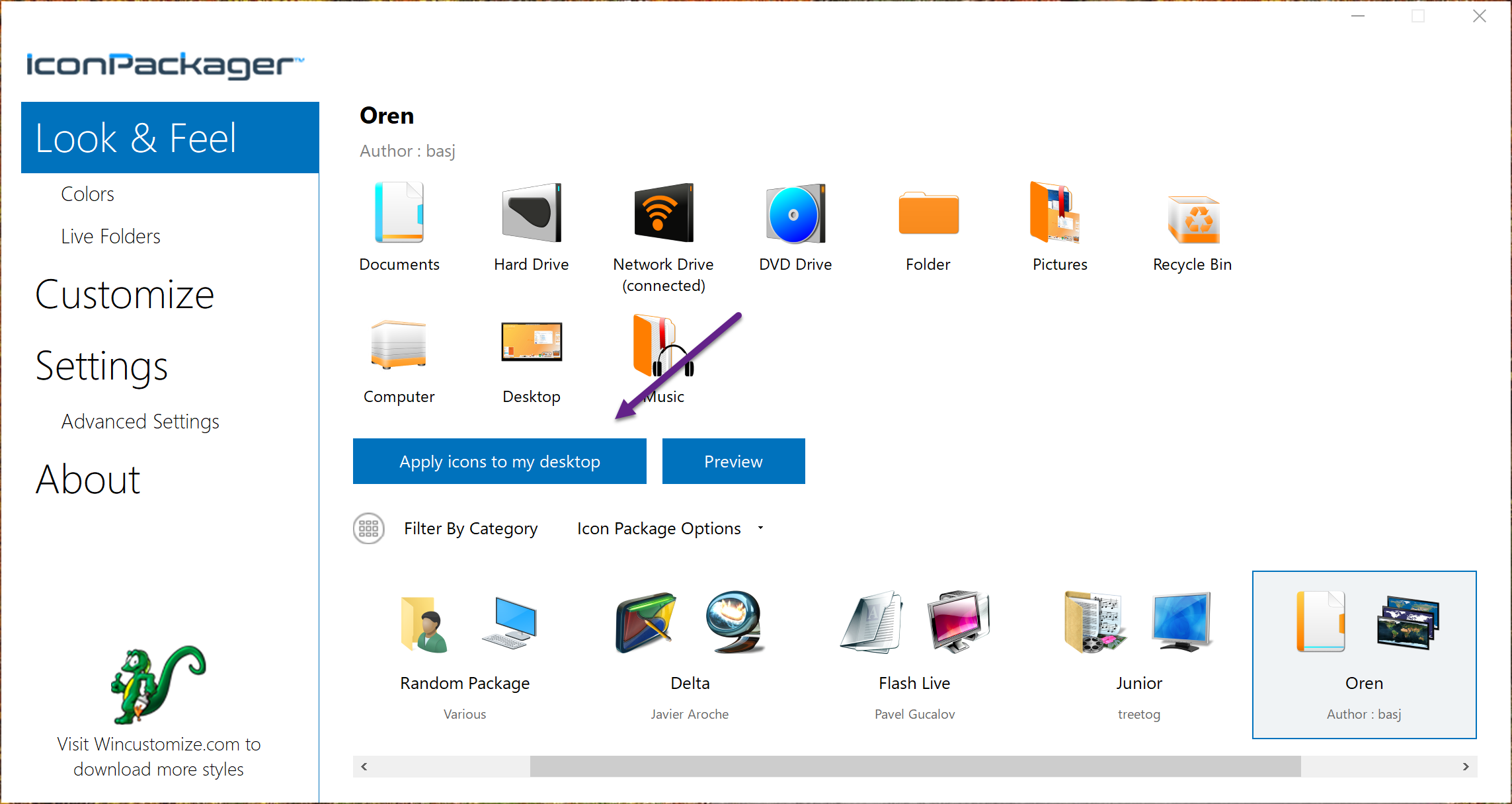 change windows 10 icons pack