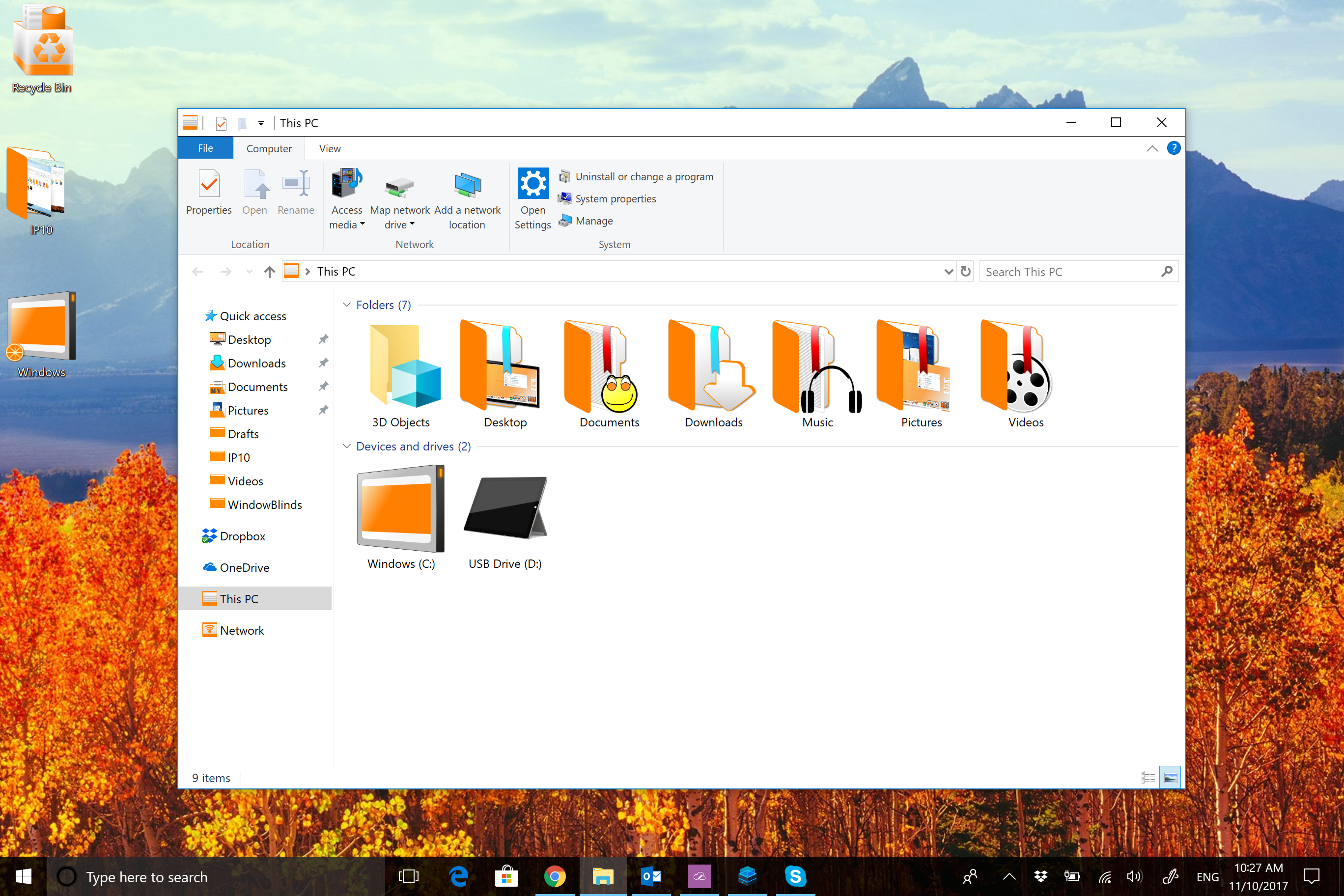 windows 10 themes including icons