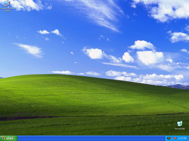 default Windows XP desktop