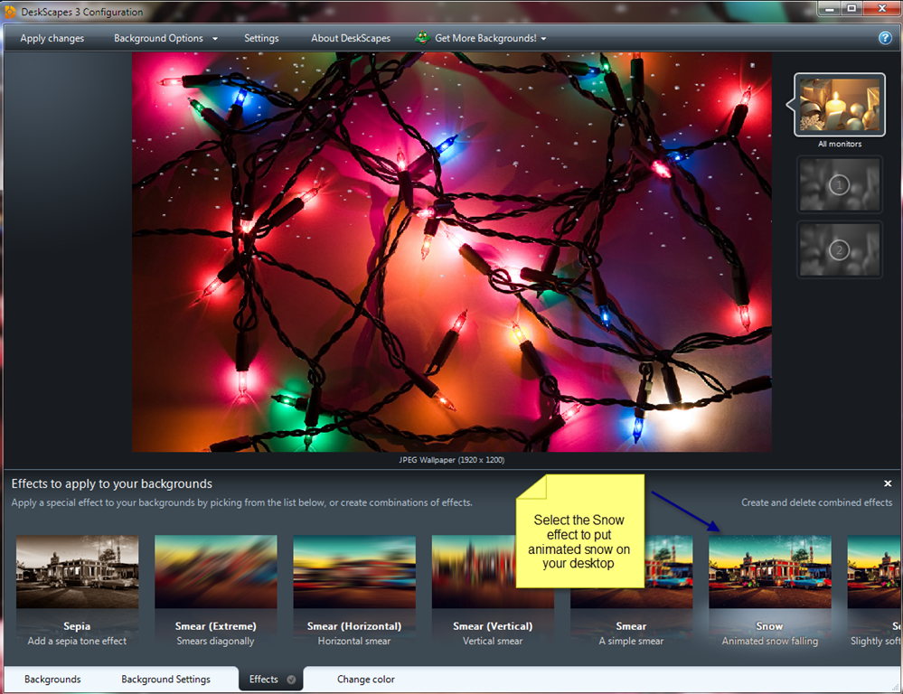 Put Animated Snowflakes on Your Desktop with DeskScapes ...
